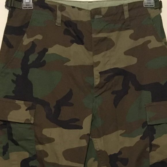 Authentic Army Pants Camouflage Woodland Fatigues Size SM Long Military Combat - Picture 3 of 12